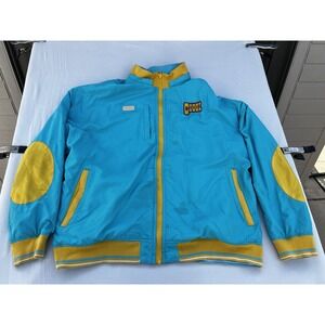 Y2K Coogi Reversible Track Full Zip Blue Plaid Jacket Men's‎ Size 4XL